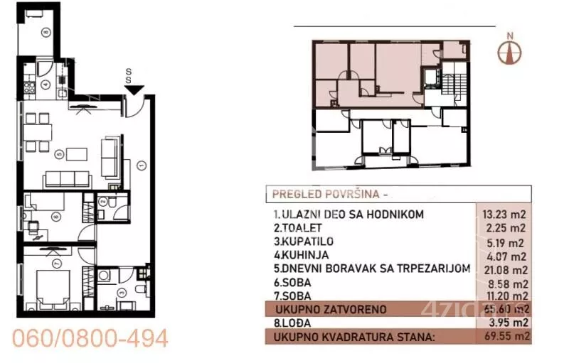 Trosoban stan | 4zida