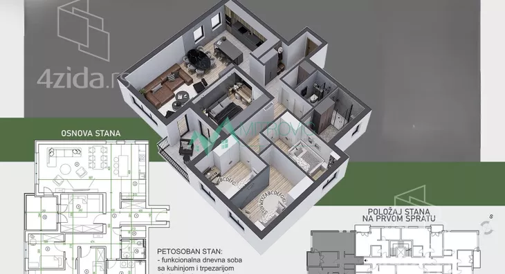 Petosoban stan | 4zida