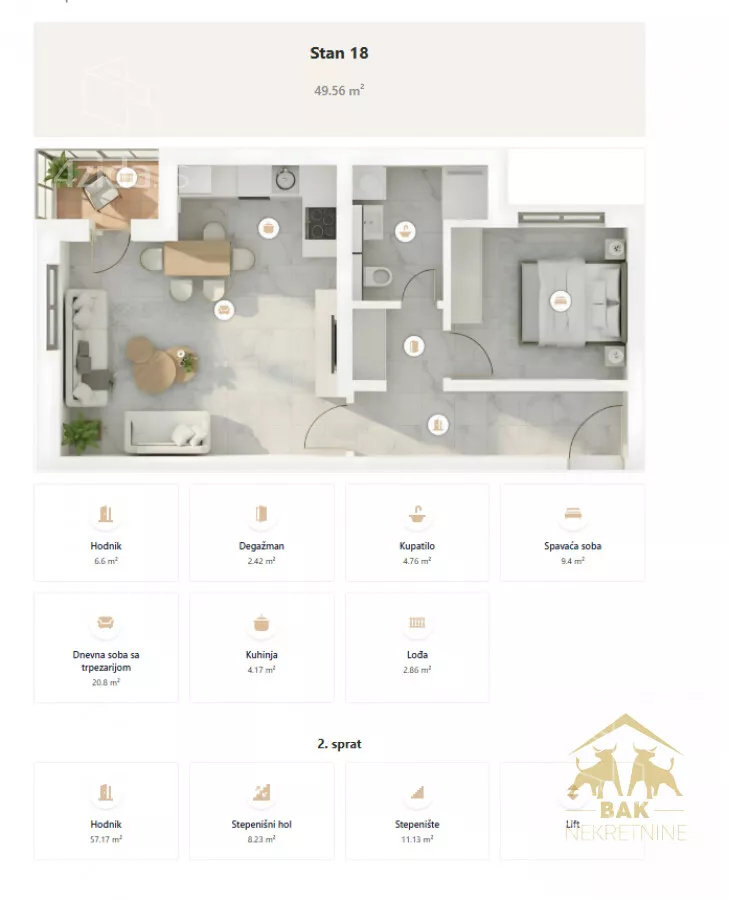 Dvosoban stan | 4zida