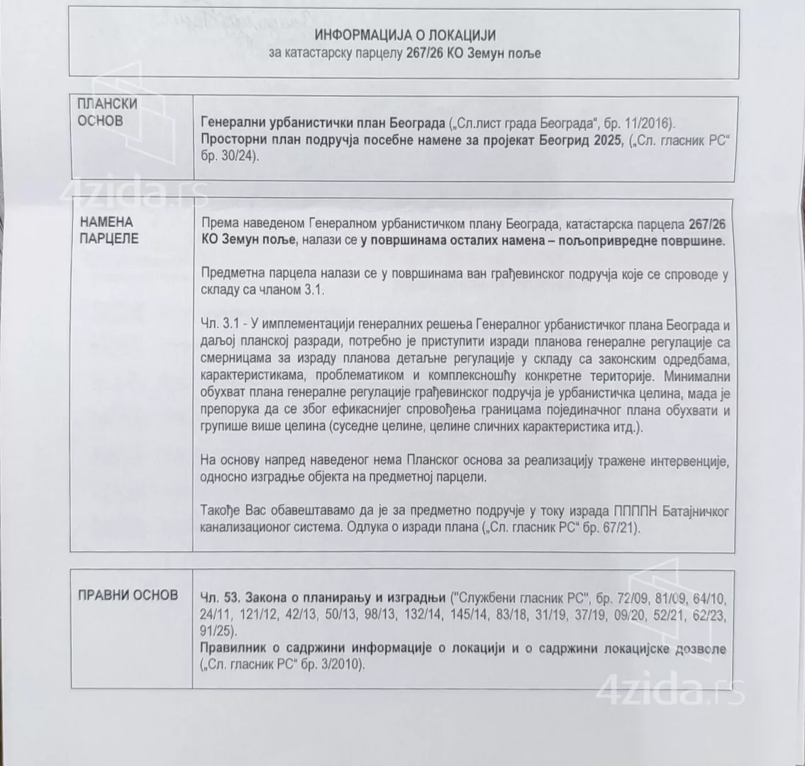 Građevinsko zemljište | 4zida