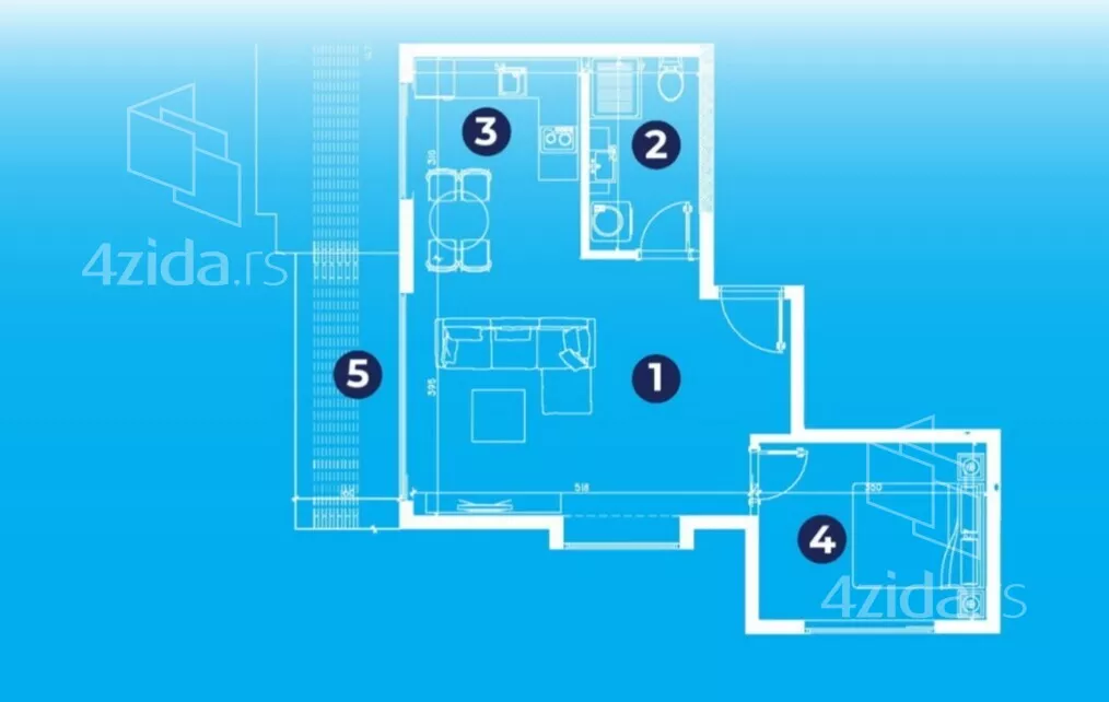 Dvosoban stan | 4zida