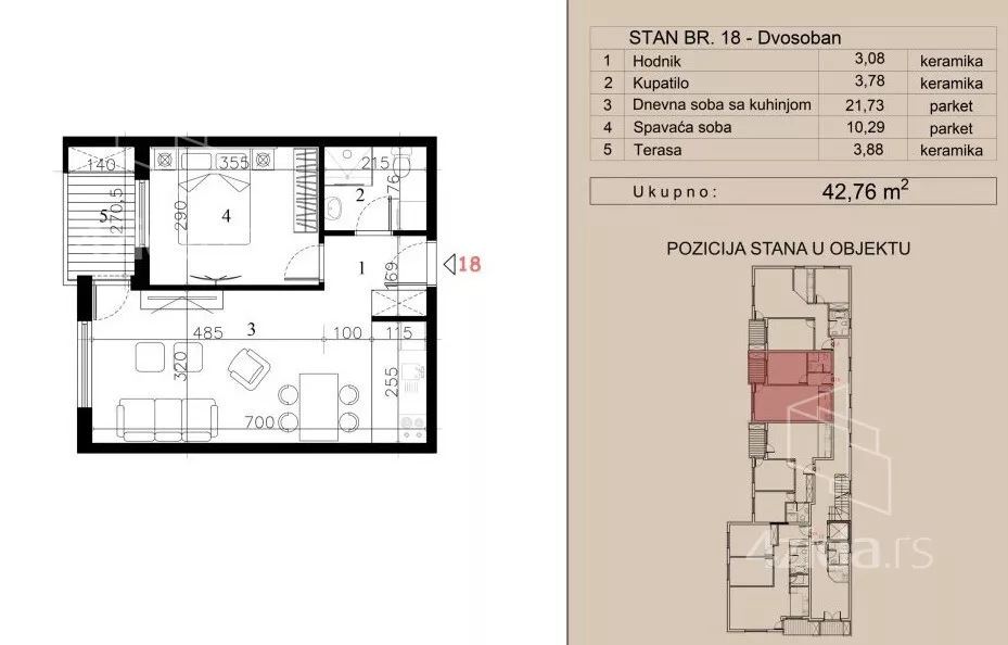 Dvosoban stan | 4zida