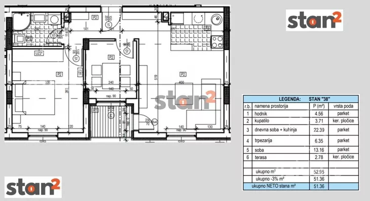 Jednoiposoban stan | 4zida