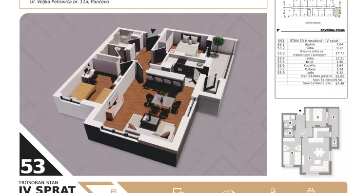 Trosoban stan | 4zida