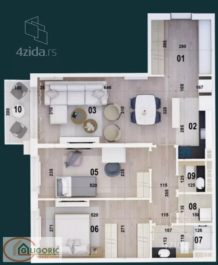 Trosoban stan | 4zida