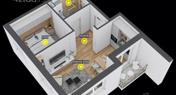 Jednoiposoban stan | 4zida