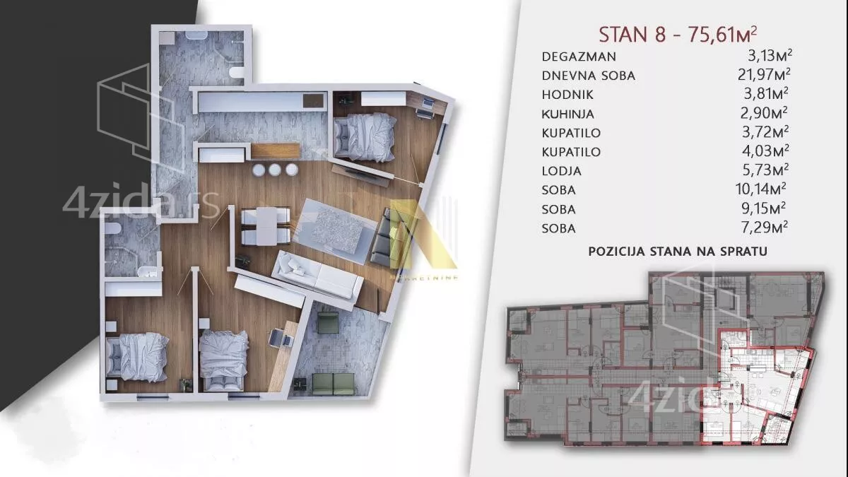 Četvorosoban stan | 4zida