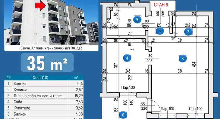 Jednoiposoban stan | 4zida