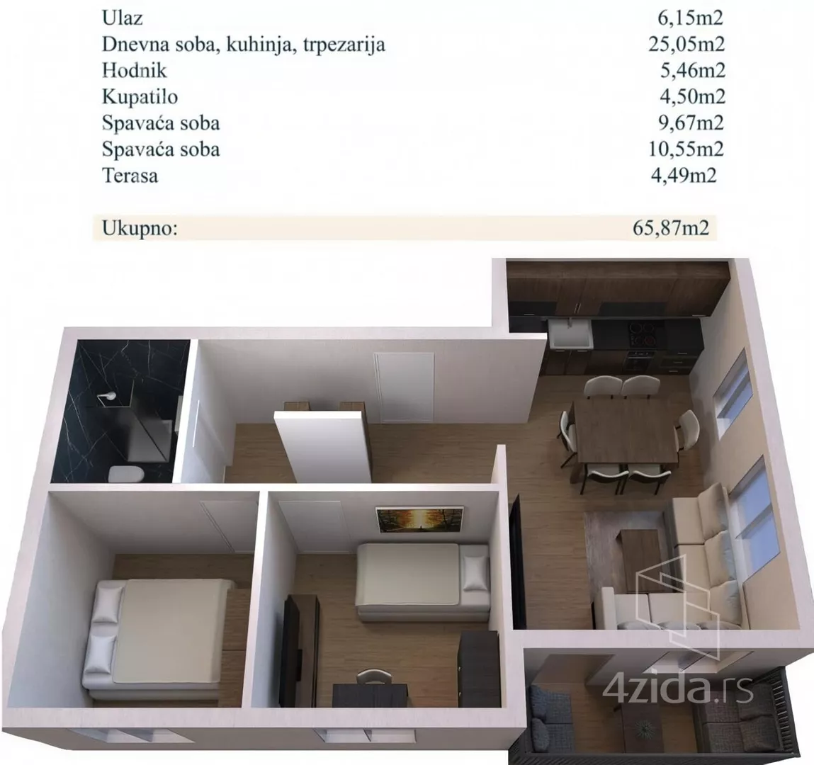 Trosoban stan | 4zida