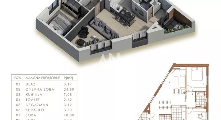 Trosoban stan | 4zida