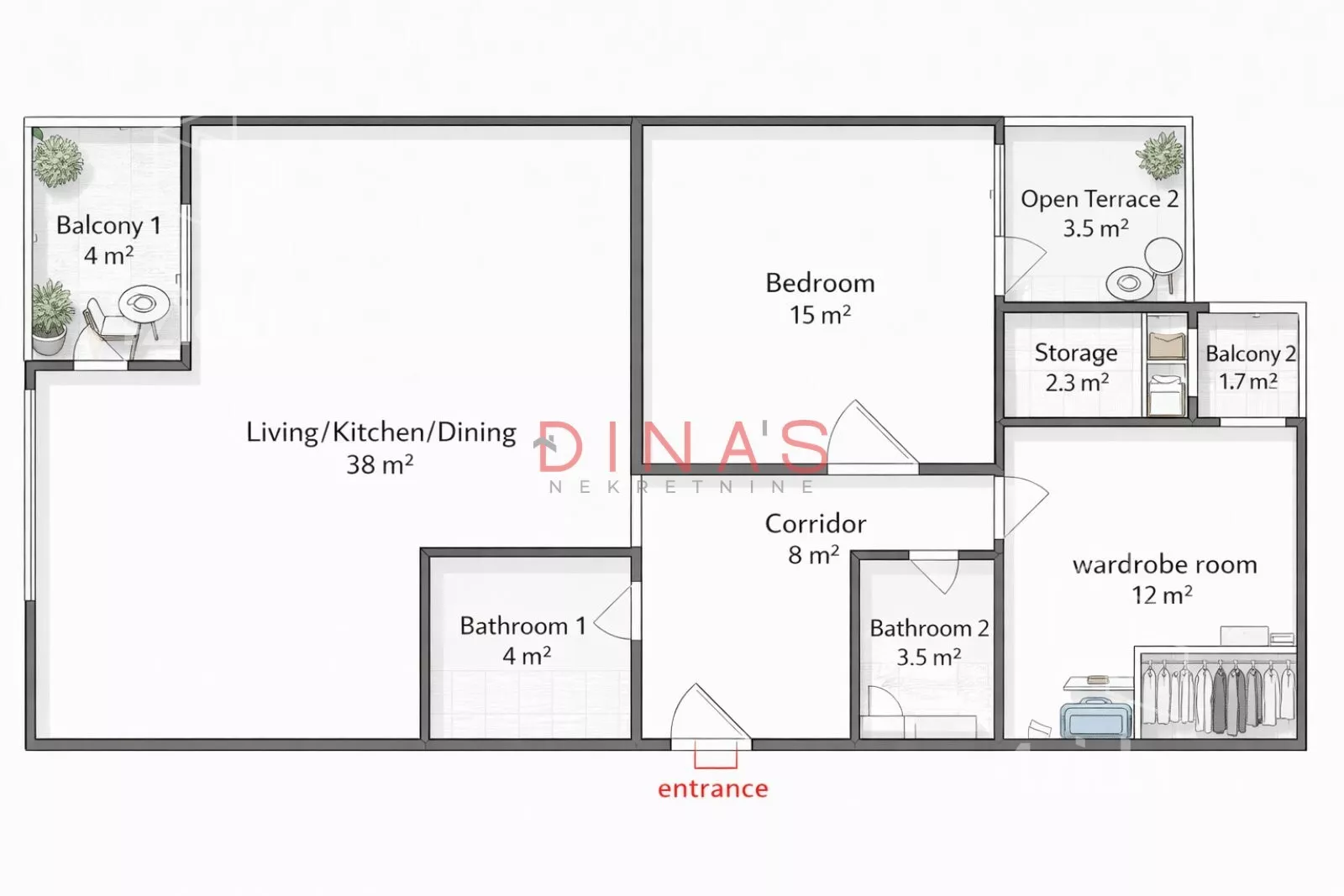Trosoban stan | 4zida