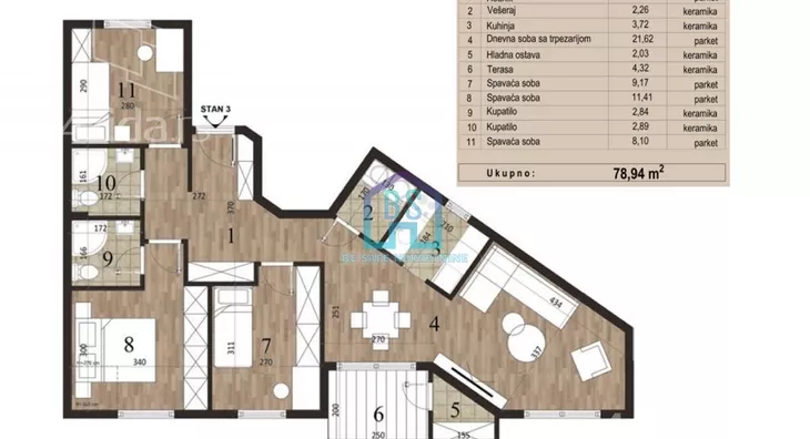 Troiposoban stan | 4zida