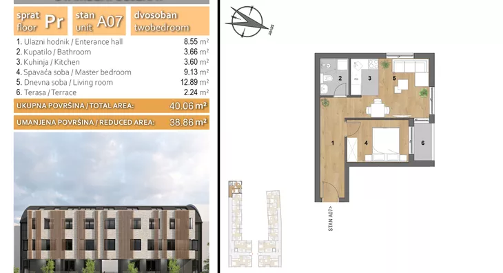 Dvosoban stan | 4zida