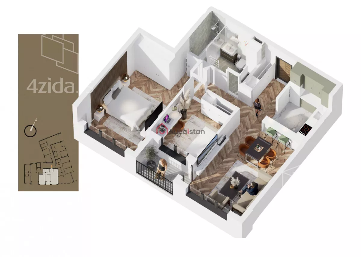 Trosoban stan | 4zida