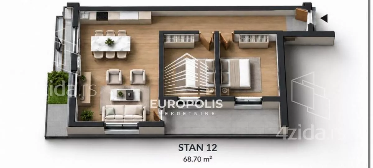 Trosoban stan | 4zida