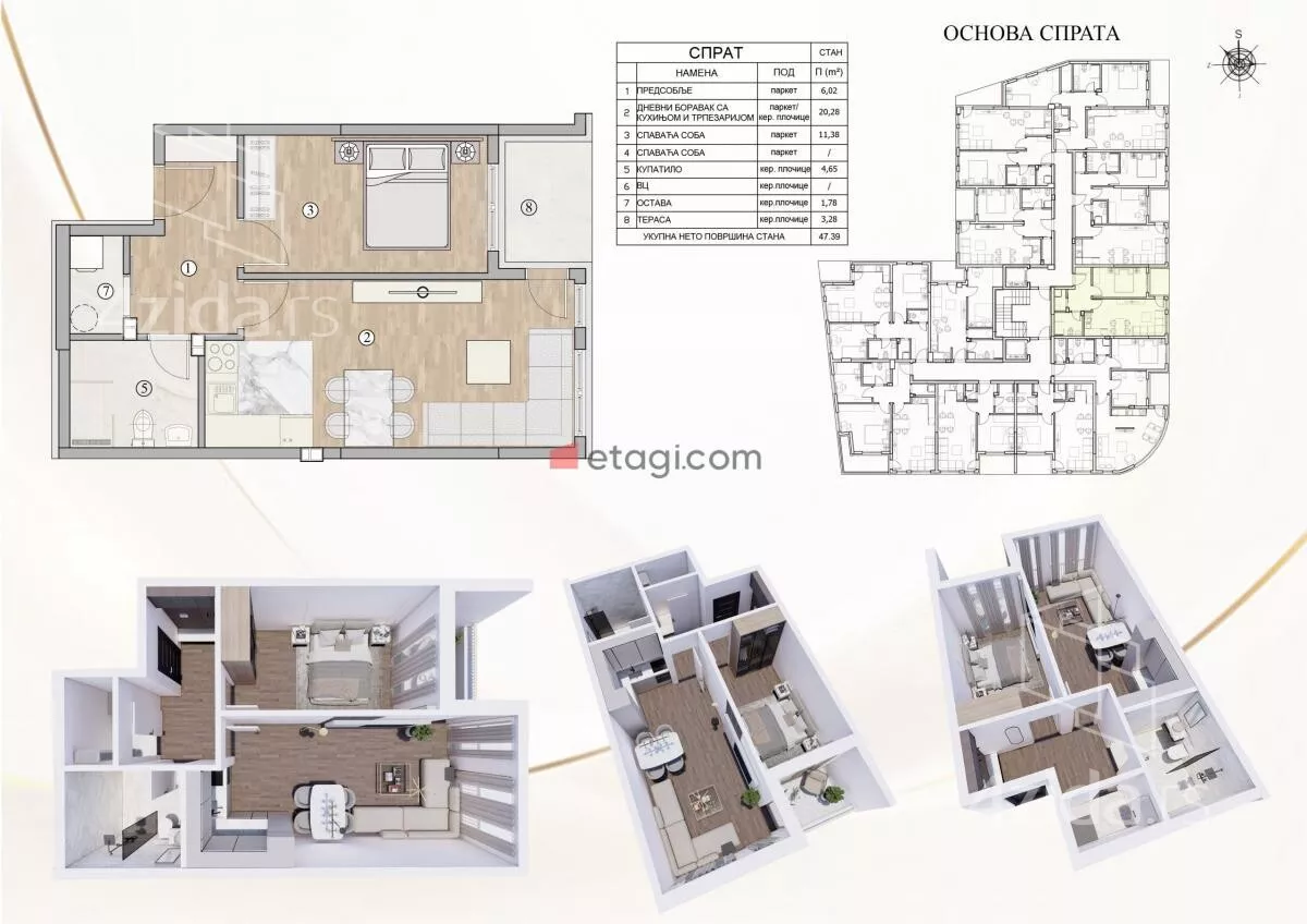 Jednosoban stan | 4zida