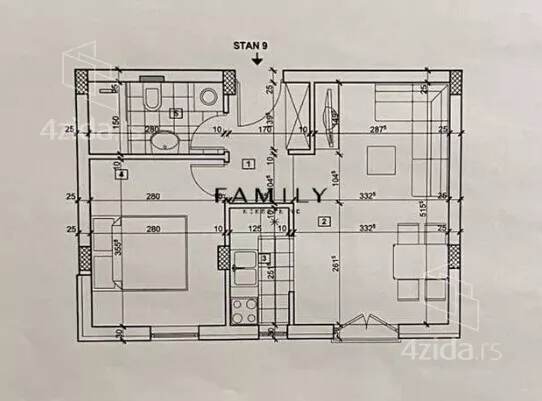 Jednoiposoban stan | 4zida