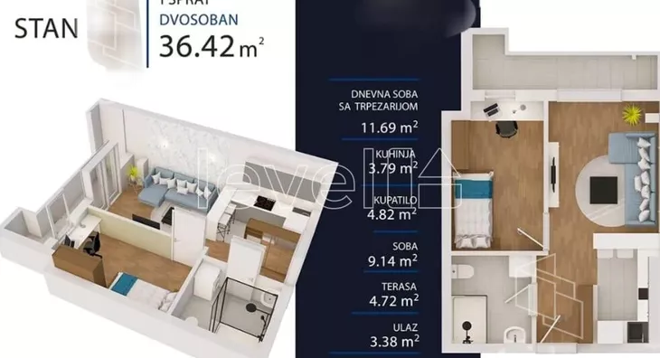 Jednoiposoban stan | 4zida