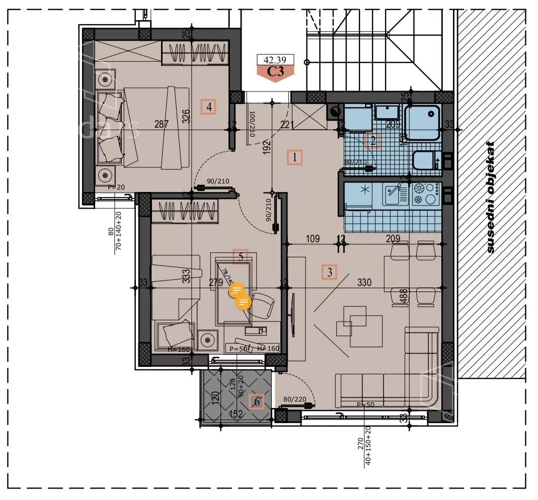 Dvoiposoban stan | 4zida