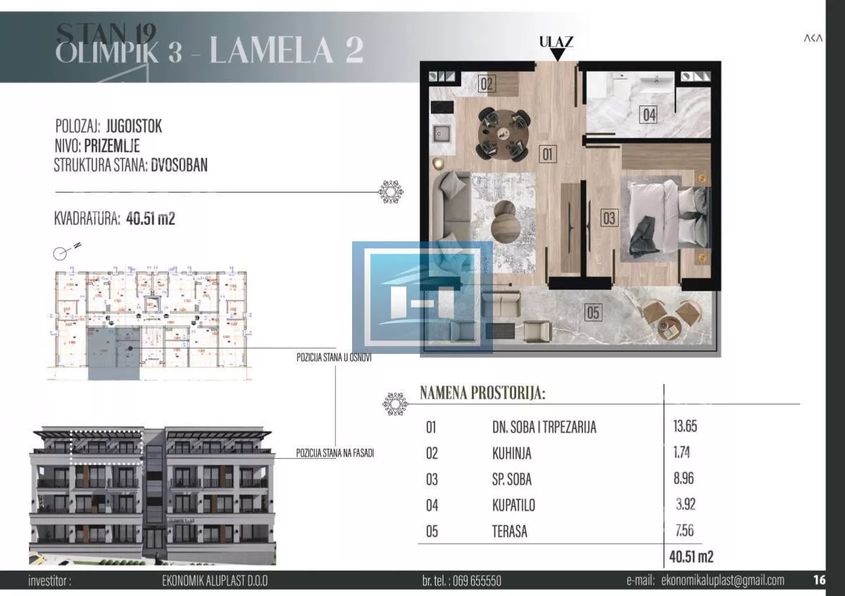 Jednosoban stan | 4zida