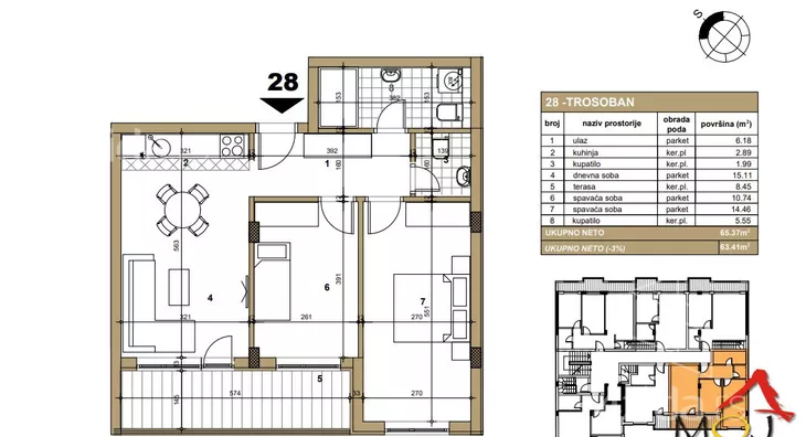 Trosoban stan | 4zida