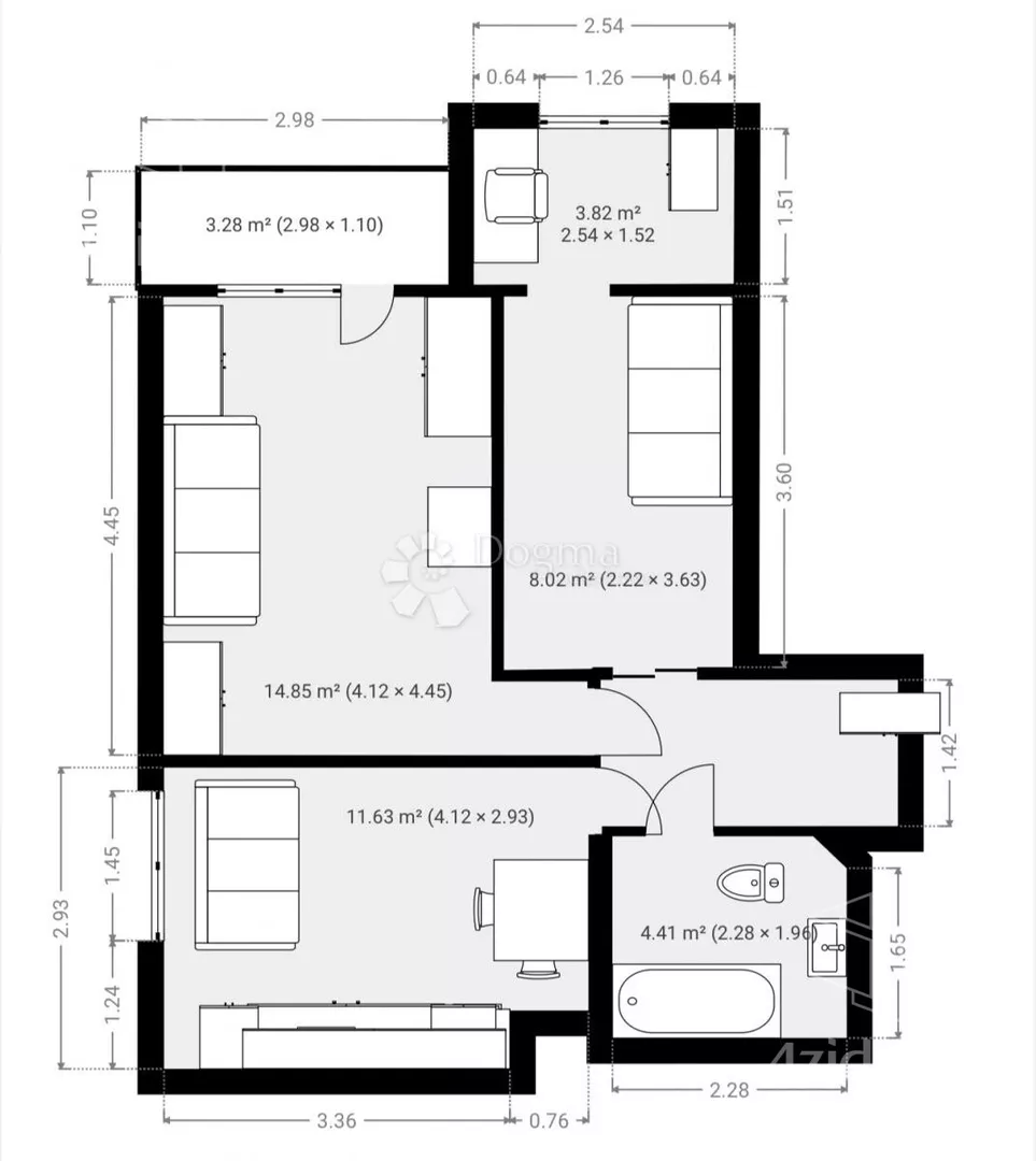 Dvosoban stan | 4zida