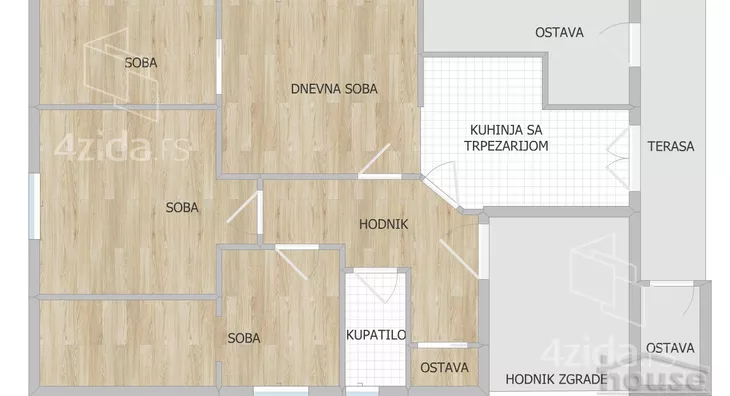 Trosoban stan | 4zida