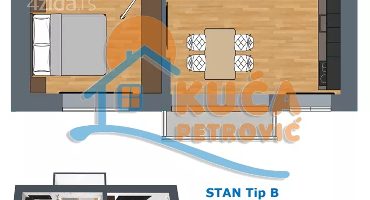 Jednoiposoban stan | 4zida