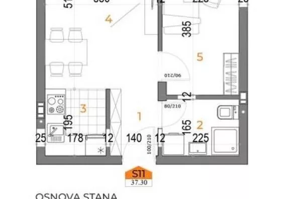 Jednoiposoban stan | 4zida
