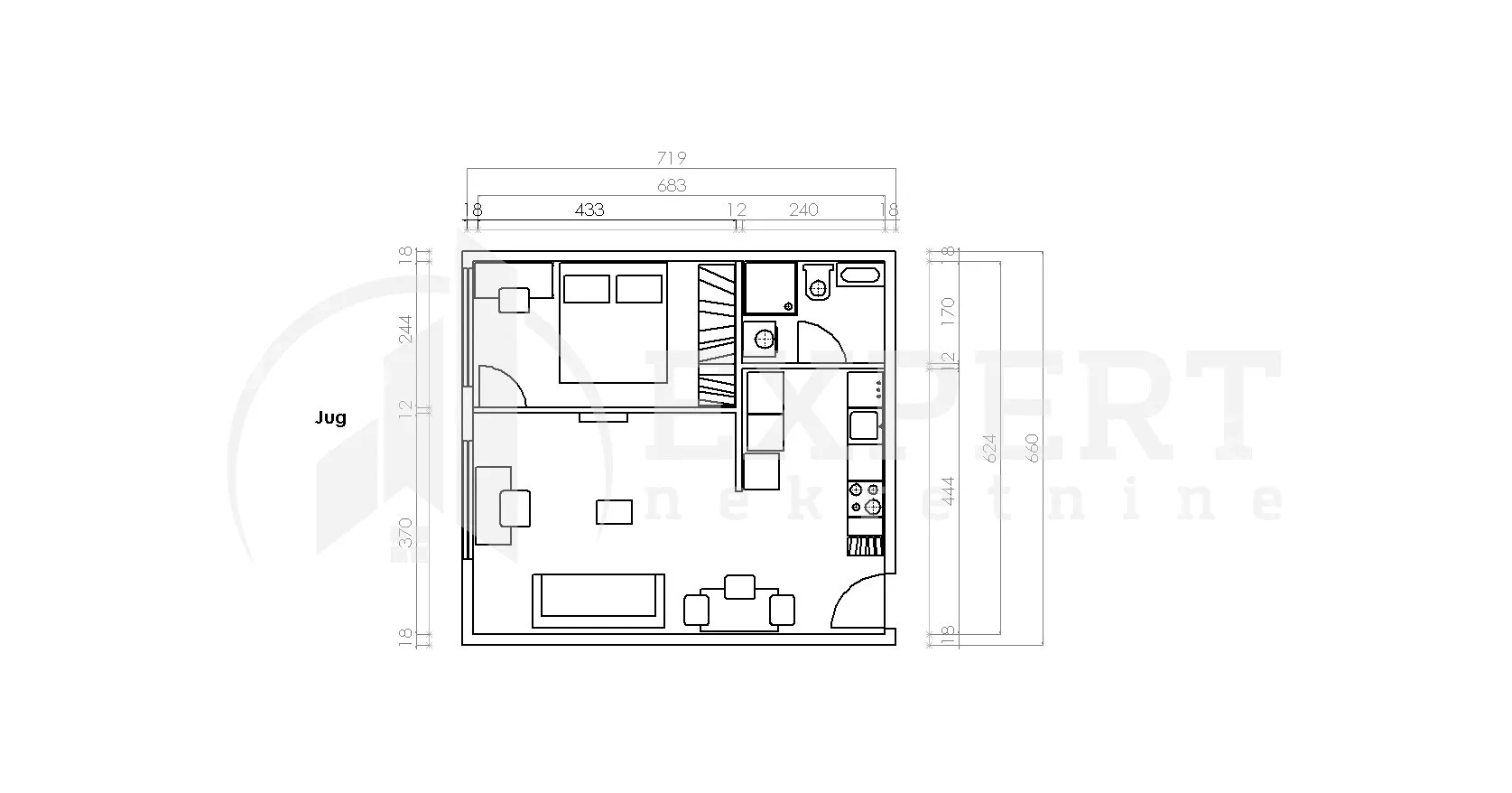 Jednoiposoban stan | 4zida