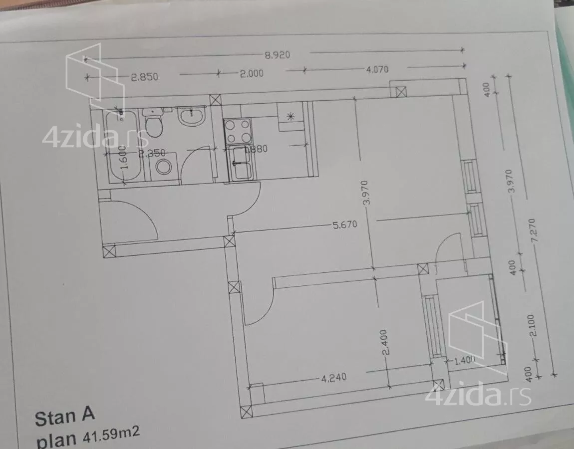 Jednoiposoban stan | 4zida