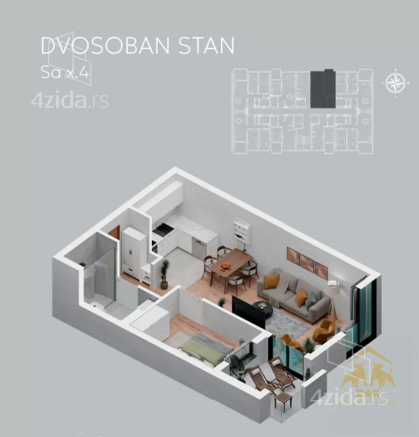 Dvosoban stan | 4zida