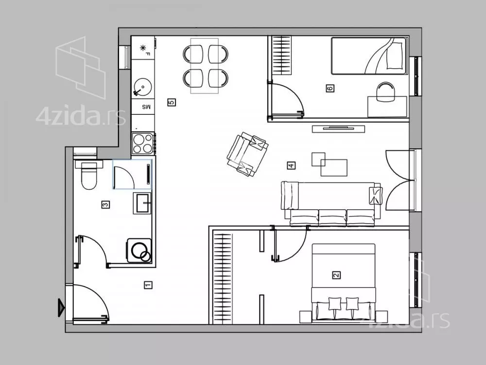 Dvoiposoban stan | 4zida