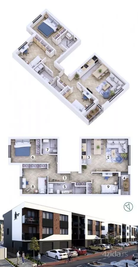 Četvoroiposoban stan | 4zida