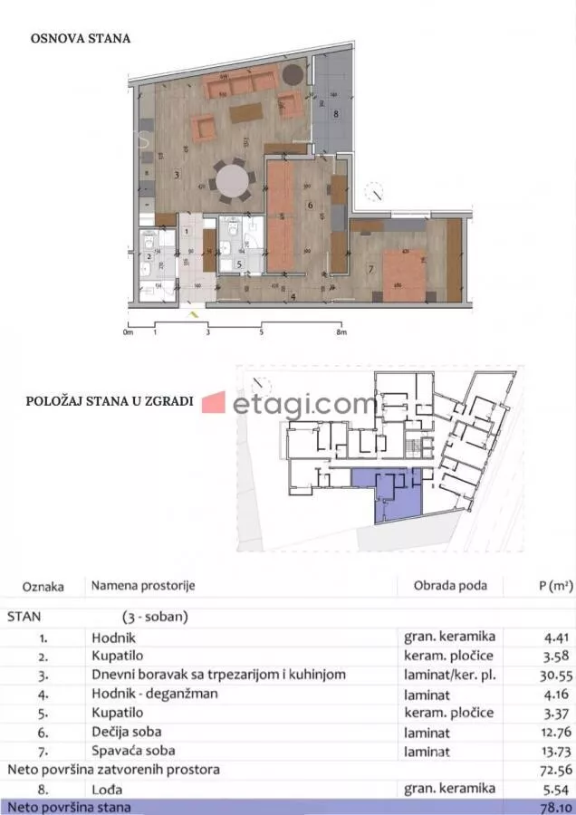 Trosoban stan | 4zida