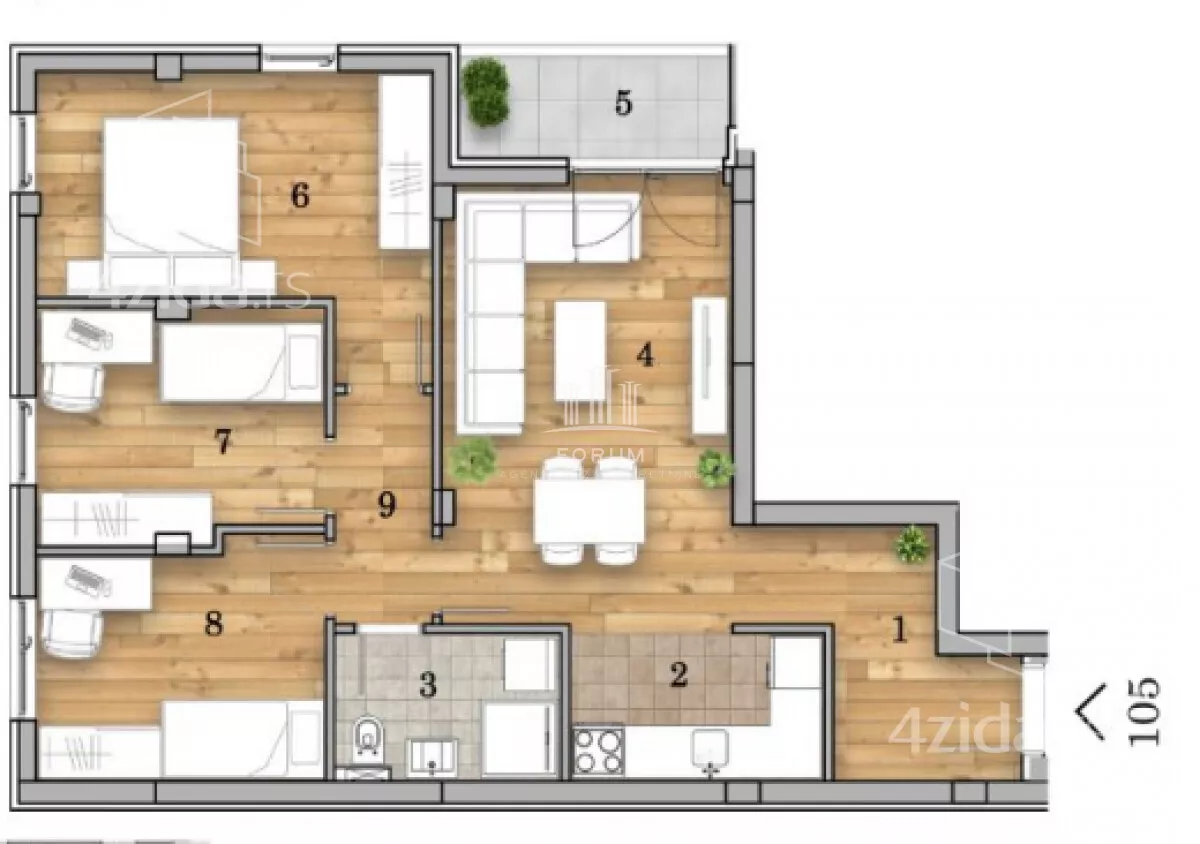 Dvosoban stan | 4zida