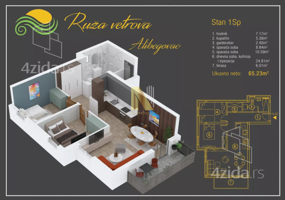 Trosoban stan | 4zida