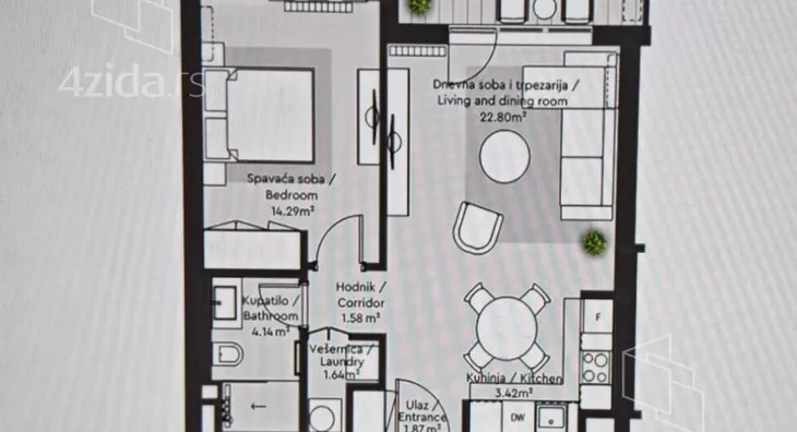 Dvosoban stan | 4zida