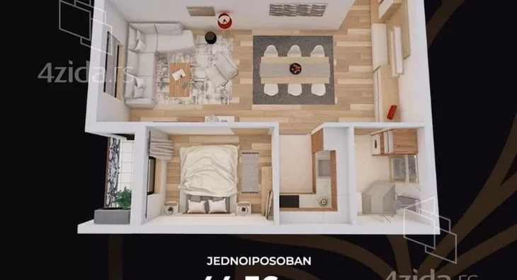 Jednoiposoban stan | 4zida