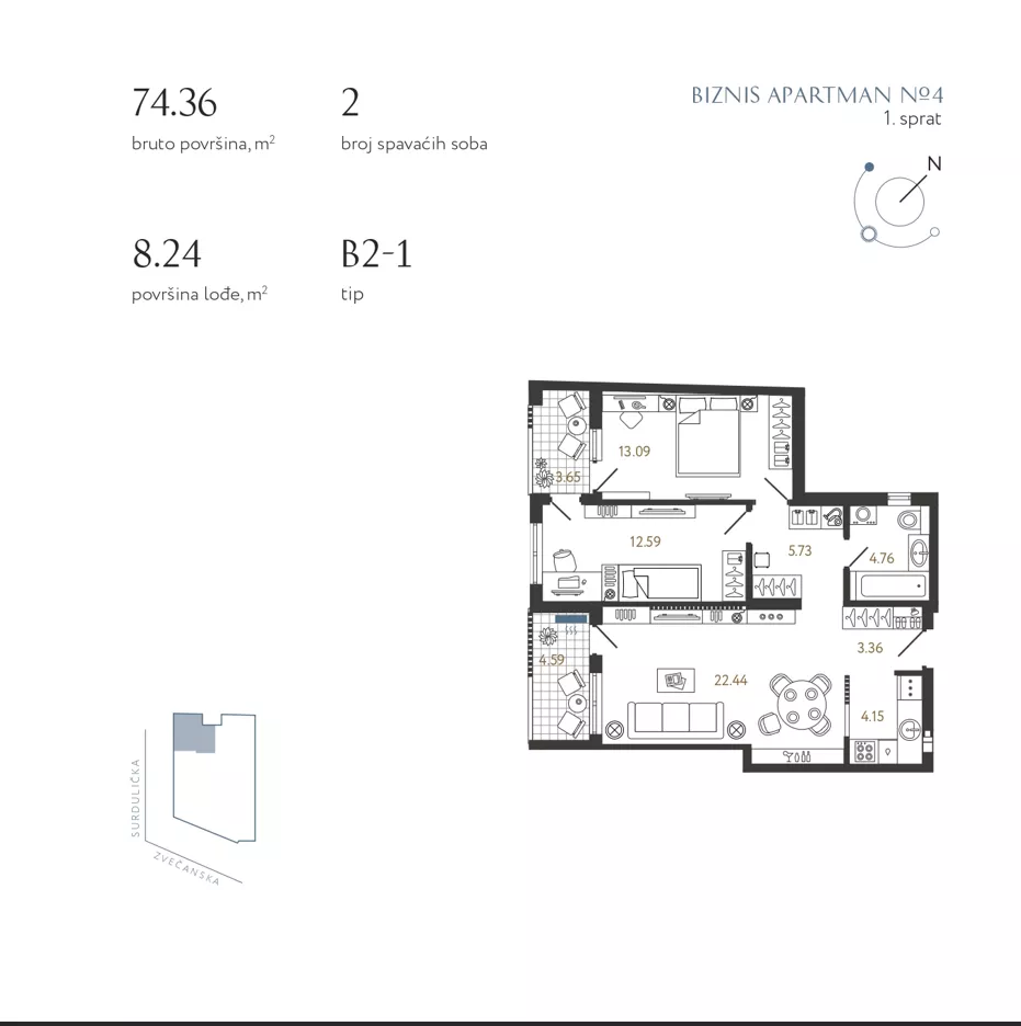 Trosoban stan | 4zida