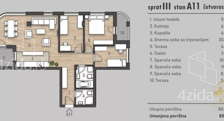 Četvorosoban stan | 4zida
