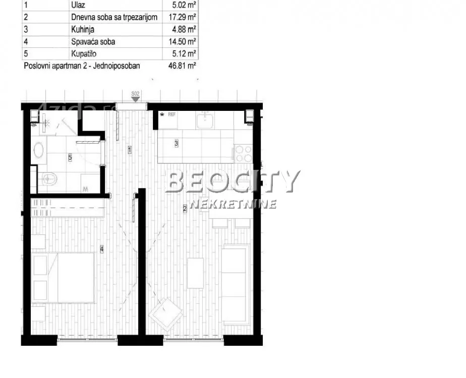 Jednoiposoban stan | 4zida