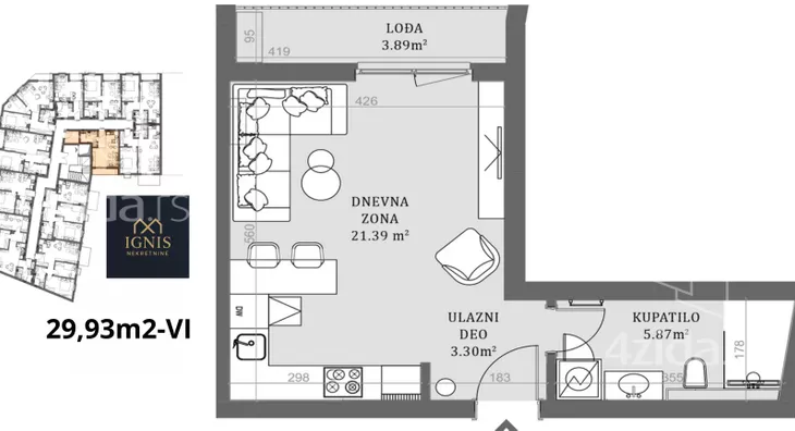 Jednosoban stan | 4zida