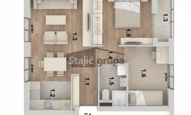 Dvoiposoban stan | 4zida