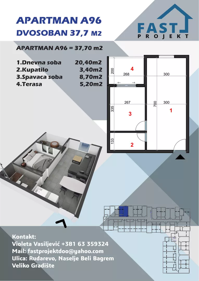 Dvosoban stan | 4zida