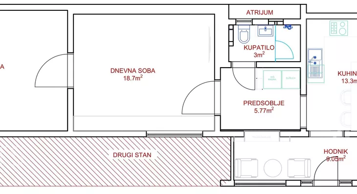 Trosoban stan | 4zida