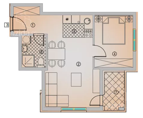 Jednoiposoban stan | 4zida