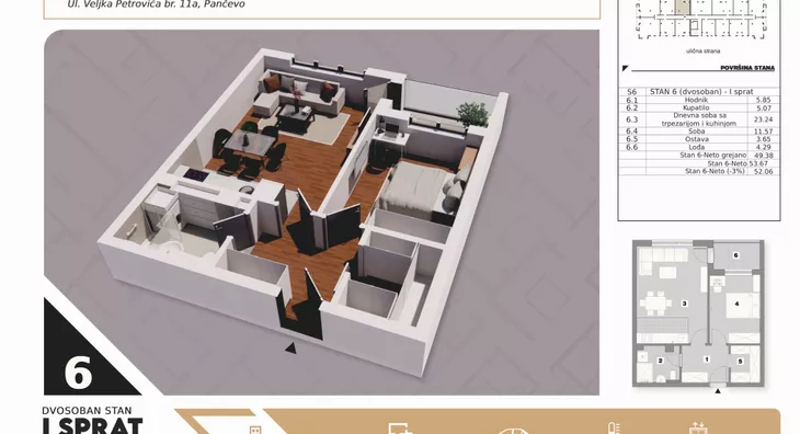 Dvosoban stan | 4zida