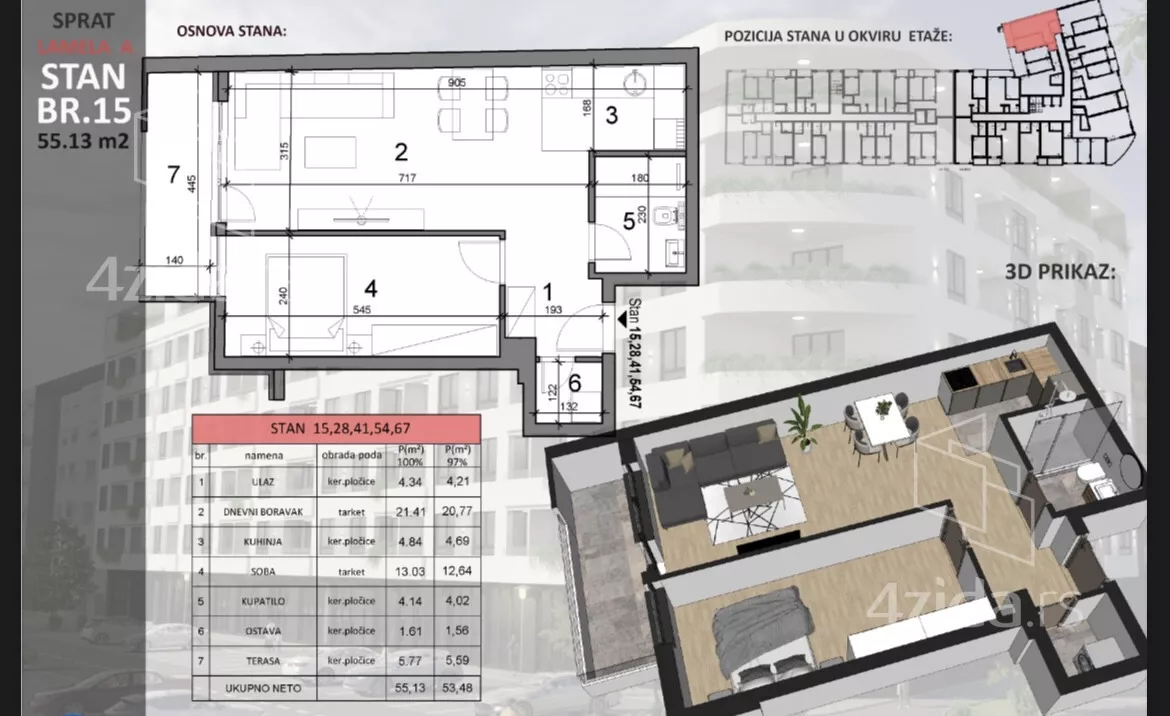 Dvosoban stan | 4zida