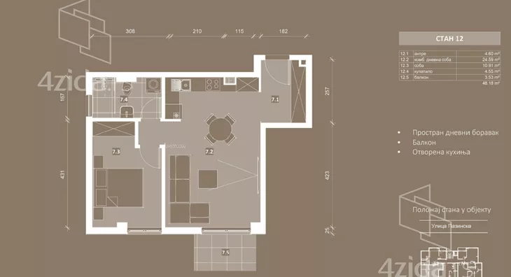 Dvosoban stan | 4zida